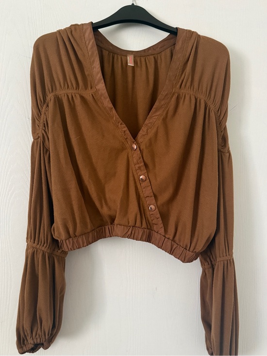 Free People Tops - Free People Movement Coppery brown Button-Front Women's Top